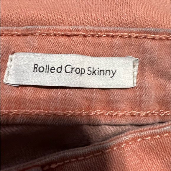 Jessica Simpson Orange Rolled Cropped Skinny Jeans Size 29 - Picture 4 of 5